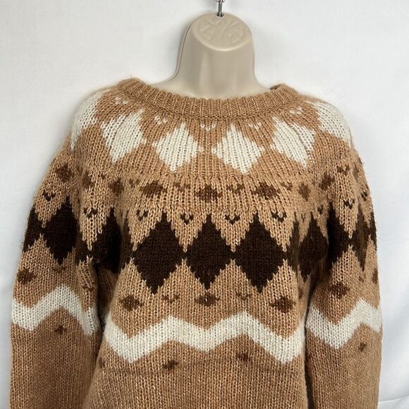 Vero Moda Filippa o-neck Nordic Sweater birch tan NWT size small - Picture 4 of 16